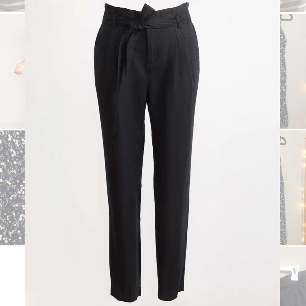 LOFT Tie Waist Linen Pants size M